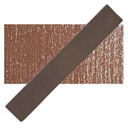 Holbein Artists' Soft Pastel - Burnt Umber 1 pastel and swatch