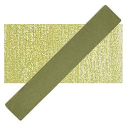 Holbein Artists' Soft Pastel - Olive 3 pastel and swatch