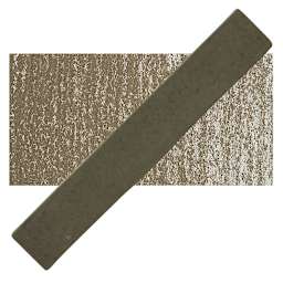 Holbein Artists' Soft Pastel - Olive Brown Dark 1 pastel and swatch