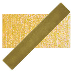 Holbein Artists' Soft Pastel - Yellow Ochre 2 pastel and swatch