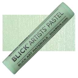 Blick Artists' Soft Pastel - Bright Green 1 pastel and swatch