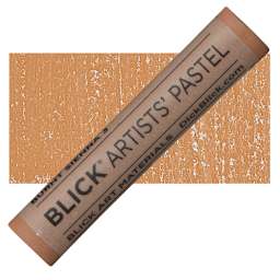 Blick Artists' Soft Pastel - Burnt Sienna 3 pastel and swatch