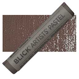 Blick Artists' Soft Pastel - Burnt Umber 3 pastel and swatch