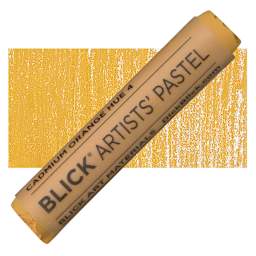 Blick Artists' Soft Pastel - Cadmium Orange Hue 4 pastel and swatch