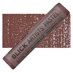 Blick Artists' Soft Pastel - Chestnut Red 4 pastel and swatch