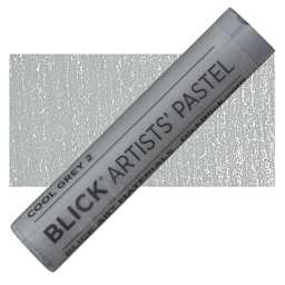 Blick Artists' Soft Pastel - Cool Gray 2 pastel and swatch