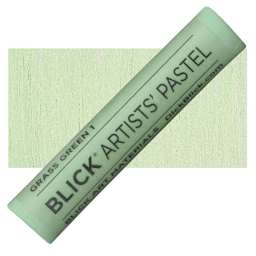 Blick Artists' Soft Pastel - Grass Green 1 pastel and swatch