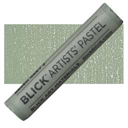 Blick Artists' Soft Pastel - Green Gray 2 pastel and swatch