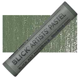 Blick Artists' Soft Pastel - Green Gray 3 pastel and swatch