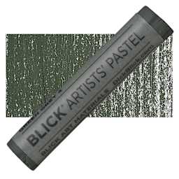 Blick Artists' Soft Pastel - Green Gray 4 pastel and swatch