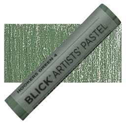 Blick Artists' Soft Pastel - Hookers Green 4 pastel and swatch