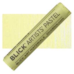 Blick Artists' Soft Pastel - Lemon Yellow 2 pastel and swatch