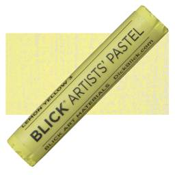 Blick Artists' Soft Pastel - Lemon Yellow 3 pastel and swatch