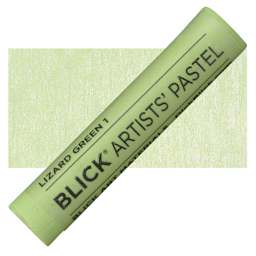 Blick Artists' Soft Pastel - Lizard Green 1 pastel and swatch
