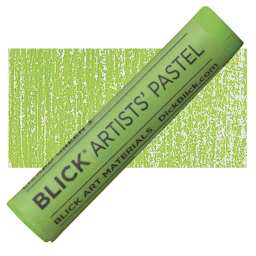Blick Artists' Soft Pastel - Lizard Green 3 pastel and swatch