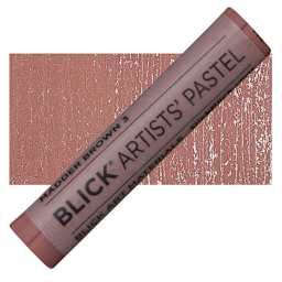 Blick Artists' Soft Pastel - Madder Brown 3 pastel and swatch