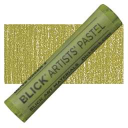 Blick Artists' Soft Pastel - Olive Green 3 pastel and swatch