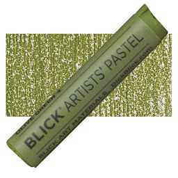 Blick Artists' Soft Pastel - Olive Green 4 pastel and swatch