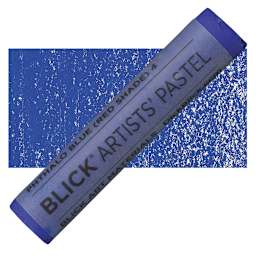 Blick Artists' Soft Pastel - Phthalo Blue (Red Shade) 4 pastel and swatch