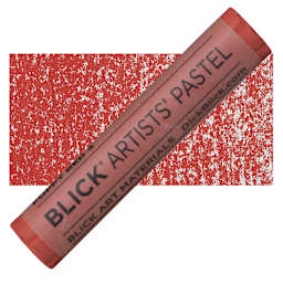 Blick Artists' Soft Pastel - Poppy Red 4 pastel and swatch