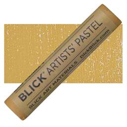 Blick Artists' Soft Pastel - Raw Sienna 4 pastel and swatch