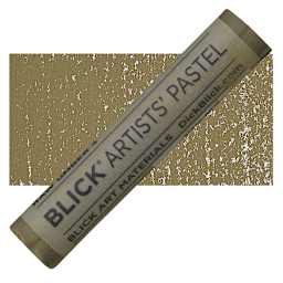 Blick Artists' Soft Pastel - Raw Umber 4 pastel and swatch