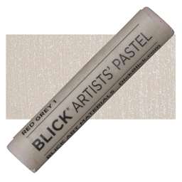 Blick Artists' Soft Pastel - Red Gray 1 pastel and swatch
