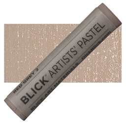 Blick Artists' Soft Pastel - Red Gray 2 pastel and swatch