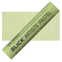 Blick Artists' Soft Pastel - Sap Green 1 pastel and swatch