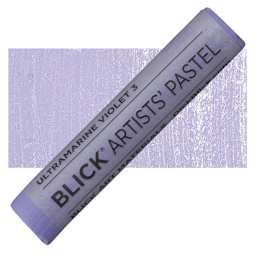 Blick Artists' Soft Pastel - Ultramarine Violet 3 pastel and swatch