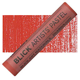Blick Artists' Soft Pastel - Vermilion 4 pastel and swatch