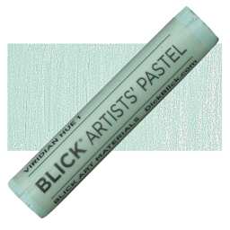 Blick Artists' Soft Pastel - Viridian Hue 1 pastel and swatch