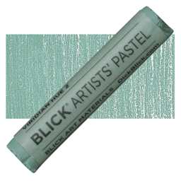 Blick Artists' Soft Pastel - Viridian Hue 2 pastel and swatch