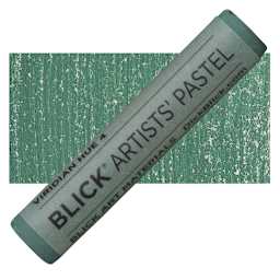 Blick Artists' Soft Pastel - Viridian Hue 4 pastel and swatch