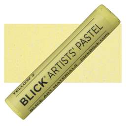 Blick Artists' Soft Pastel - Yellow 2 pastel and swatch