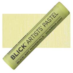 Blick Artists' Soft Pastel - Yellow Green 1 pastel and swatch