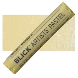 Blick Artists' Soft Pastel - Yellow Ochre 2 pastel and swatch