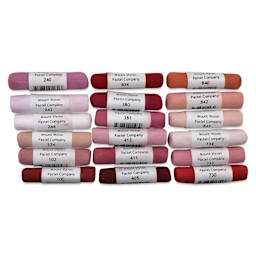 Mount Vision Soft Pastel Set - Red and Pink, Set of 18