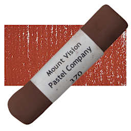 Mount Vision Handmade Pastel - Brick Red 370 pastel and swatch