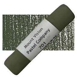 Mount Vision Handmade Pastel - Dark Earth Green 701 pastel and swatch