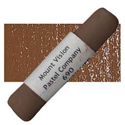 Mount Vision Handmade Pastel - Dark Red Brown 690 pastel and swatch