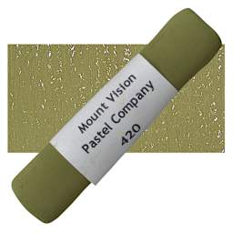 Mount Vision Handmade Pastel - Earth Gray (Green) 420 pastel and swatch