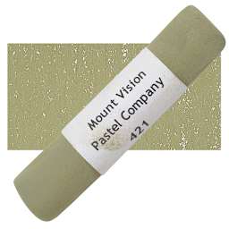 Mount Vision Handmade Pastel - Earth Gray (Green) 421 pastel and swatch