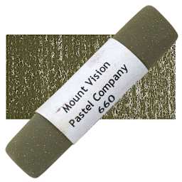 Mount Vision Handmade Pastel - Pea Green 660 pastel and swatch