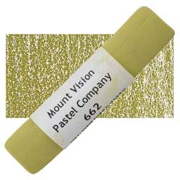 Mount Vision Handmade Pastel - Pea Green 662 pastel and swatch