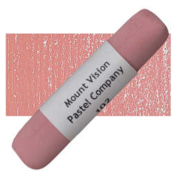 Mount Vision Handmade Pastel - Reddish Coral 102 pastel and swatch