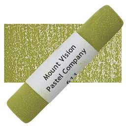 Mount Vision Handmade Pastel - Sunlit Grass 611 pastel and swatch
