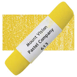 Mount Vision Handmade Pastel - Sunlit Grass 613 pastel and swatch