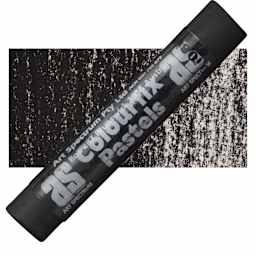 Art Spectrum Colourfix Soft Pastel - Deep Black pastel and swatch