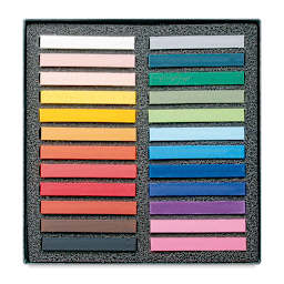 Lyra Polycrayons Soft Pastel - Assorted Colors, Set of 24, pastels shown inside the packaging